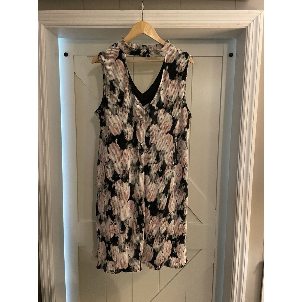 AVENUE PLUS PLEATED WHIMSY DRESS SZ 14/16